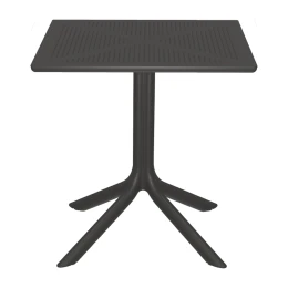 Τραπέζι Groovy Pp Διατρητο Ανθρακί 60X60X76Εκ
