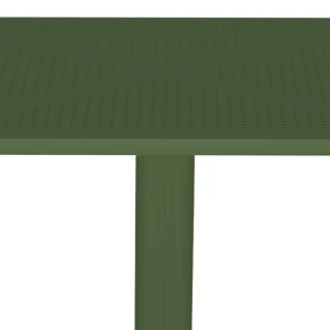 Τραπέζι Groovy Pp Διατρητο Σκούρο Πράσινο 60X60X76Εκ