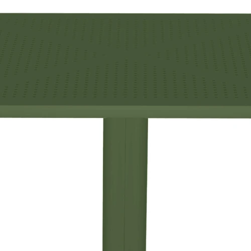 Τραπέζι Groovy Pp Διατρητο Σκούρο Πράσινο 60X60X76Εκ