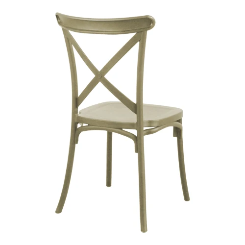 Καρέκλα Crossie Στοιβαζόμενη Pp Cappuccino 43X53X88Εκ
