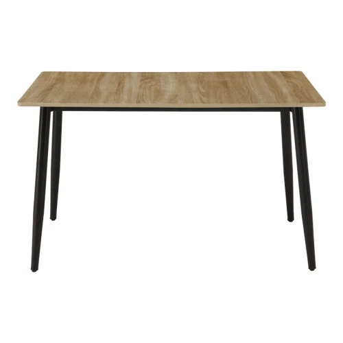 Τραπέζι Loza Sonoma Mdf Με Μαύρο Μεταλλικό Πόδι 120X70X73Εκ