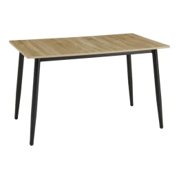 Τραπέζι Loza Sonoma Mdf Με Μαύρο Μεταλλικό Πόδι 120X70X73Εκ