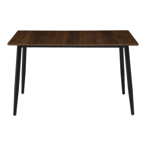 Τραπέζι Loza Καρυδί Mdf Με Μαύρο Μεταλλικό Πόδι 120X70X73Εκ