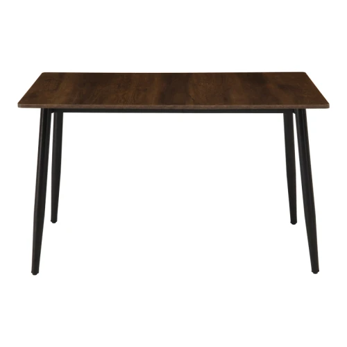 Τραπέζι Loza Καρυδί Mdf Με Μαύρο Μεταλλικό Πόδι 120X70X73Εκ