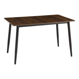 Τραπέζι Loza Καρυδί Mdf Με Μαύρο Μεταλλικό Πόδι 120X70X73Εκ