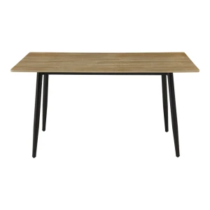 Τραπέζι Loza Sonoma Mdf Με Μαύρο Μεταλλικό Πόδι 140X80X73Εκ
