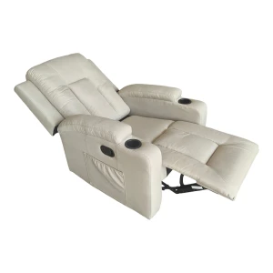 Πολυθρόνα Relax Με Μηχανισμό Massage Gessel Μπεζ Ύφασμα 80X90X98Εκ