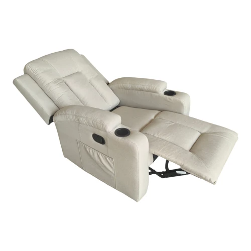Πολυθρόνα Relax Με Μηχανισμό Massage Gessel Μπεζ Ύφασμα 80X90X98Εκ
