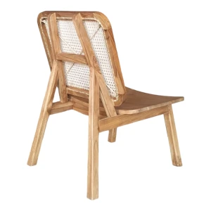 Πολυθρόνα Viborg Φυσικό Teak Ξύλο-Φυσικό Rattan 60X75X87Εκ