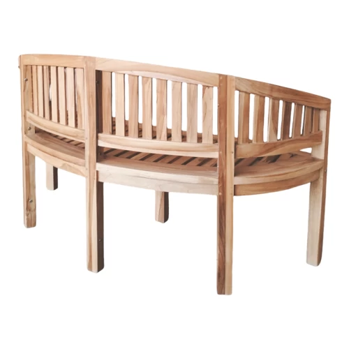 Καναπές Τριθέσιος Coren Φυσικό Teak Ξύλο 150X61X87Εκ