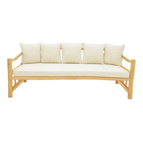 Καναπές Roziana Φυσικό Teak Ξύλο 210X100X80Εκ