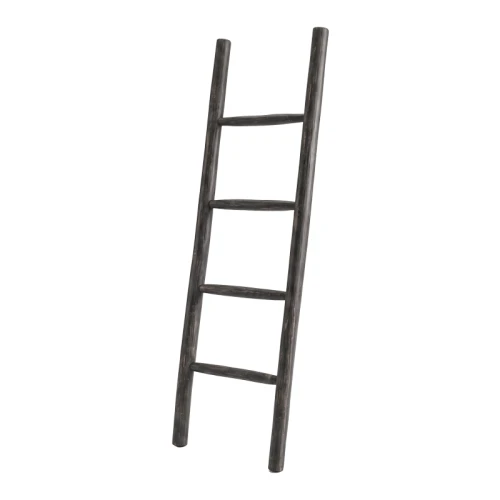 Σκάλα Morjeve Μαύρο Teak Ξύλο 45X6X150Εκ