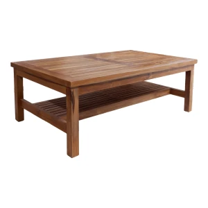 Τραπέζι Σαλονιού Louf Καρυδί Teak Ξύλο 120X70X40Εκ