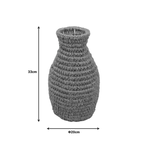 Βάζο Agelen I Inart Sisal Σε Φυσική Απόχρωση Φ20X33Εκ