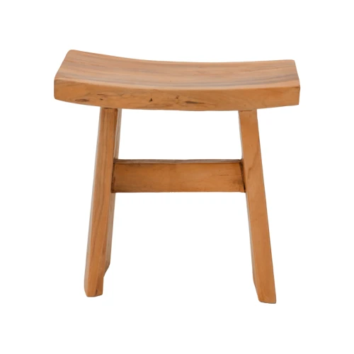 Σκαμπό Borbe Teak Ξύλο Σε Φυσική Απόχρωση 45X28X45Εκ