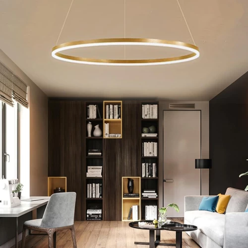 Φωτιστικό Οροφής Nebrian Led Μέταλλο Χρυσό Φ60X15Εκ