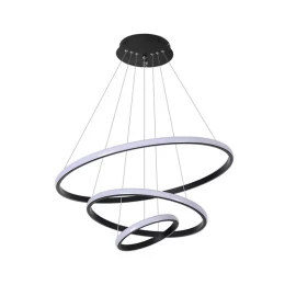 Φωτιστικό Οροφής Rings Led Μέταλλο Μαύρο Φ60X100Εκ