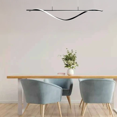 Φωτιστικό Οροφής Infinity Led Μέταλλο Μαύρο 120X12X150Εκ