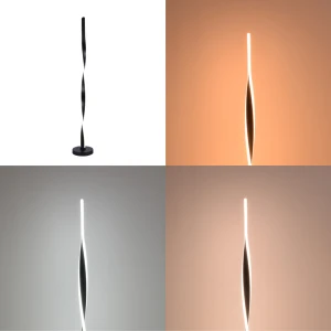 Φωτιστικό Δαπέδου Jounko Led Μαύρο Μεταλλικό Φ20X130Εκ