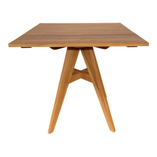Τραπέζι Cadrada Teak Ξύλο Σε Φυσική Απόχρωση 80X80X76Εκ