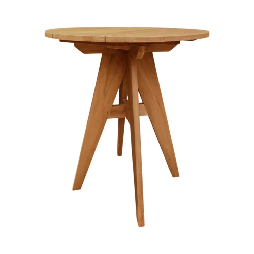 Τραπέζι Cadrada Teak Ξύλο Σε Φυσική Απόχρωση Φ70X76Εκ