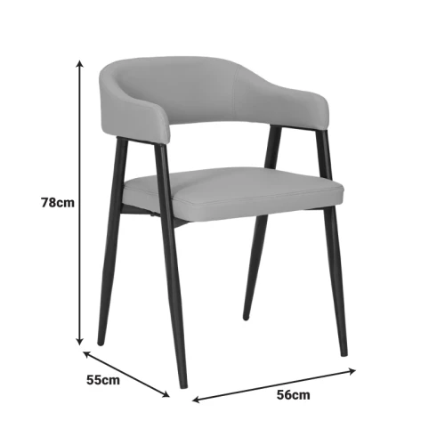 Πολυθρόνα Sezan Ύφασμα Σε Ανθρακί Απόχρωση 56X55X78Εκ