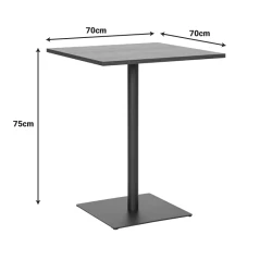 Τραπέζι Nerobian Mdf Σε Sonoma Απόχρωση 70X70X75Εκ