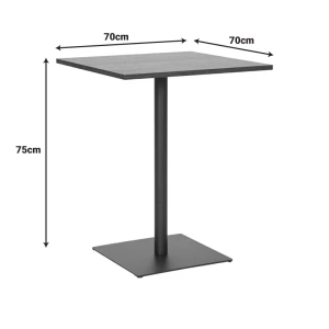Τραπέζι Nerobian Mdf Σε Sonoma Απόχρωση 70X70X75Εκ
