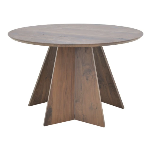Τραπέζι Bibble Mdf Σε Καρυδί Απόχρωση Φ120X76Εκ