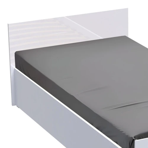 Κρεβάτι Μονό Afina Σε Λευκή Glossy Απόχρωση 90X200Εκ