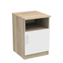 Κομοδίνο Galdi Σε Sonoma-Λευκή Απόχρωση 40X45X60Εκ