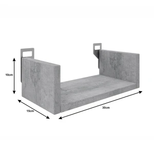 Ραφιέρα Τοίχου Derva Σε Λευκή Απόχρωση 30X15X10Cm