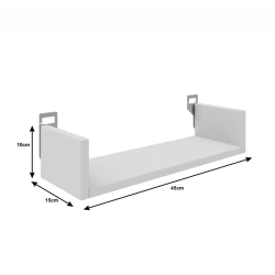Ραφιέρα Τοίχου Derva Σε Cement Γκρι Απόχρωση 45X15X10Cm
