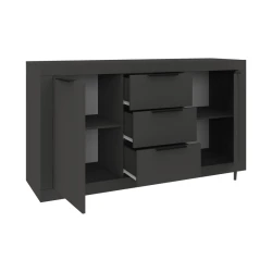 Μπουφές Doha Σε Ανθρακί Απόχρωση 150X45X80.5Εκ