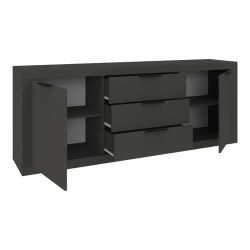 Μπουφές Doha Σε Ανθρακί Απόχρωση 210X45X80.5Εκ