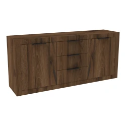 Μπουφές Doha Καρυδί Με Oak 180X45X80.5Εκ