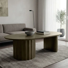 Τραπέζι Σαλονιού Flute Wenge Μασίφ Ξύλο Μάνγκο 130X65X40Εκ