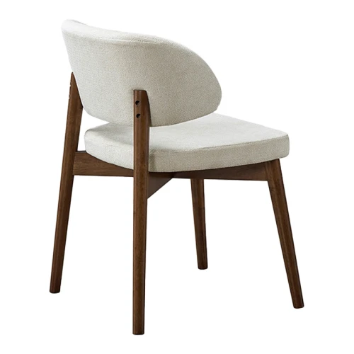 Καρέκλα Siena Rubberwood Σε Καρυδί-Εκρού Απόχρωση 48X50X81Εκ