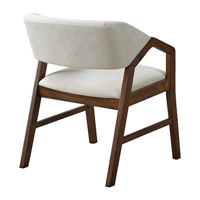 Πολυθρόνα Livia Rubberwood Σε Καρυδί-Εκρού Απόχρωση 47.5X54.5X78Εκ