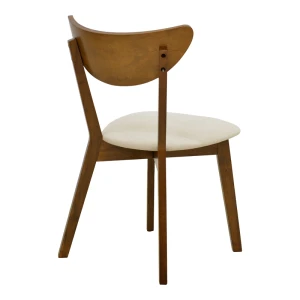 Καρέκλα Canon Καρυδί Rubberwood Εκρού Ύφασμα 43X52X83,5Εκ