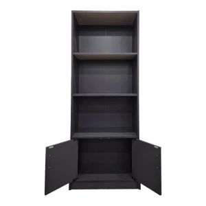 Βιβλιοθήκη Tekaro Σε Ανθρακί Απόχρωση 60X29X166Εκ