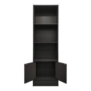 Βιβλιοθήκη Tekaro Σε Ανθρακί Απόχρωση 57X33X180Εκ