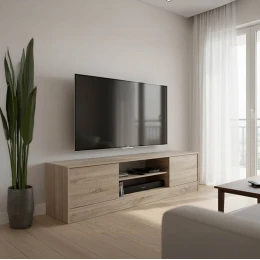 Έπιπλο Τηλεόρασης Sasa Σε Sonoma Απόχρωση 150X35X41.5Εκ