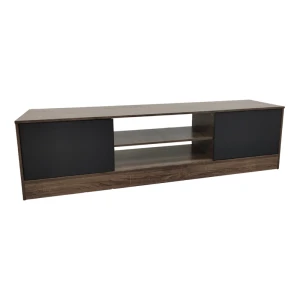 Έπιπλο Τηλεόρασης Sasa Σε Oak-Ανθρακί Απόχρωση 150X35X41.5Εκ