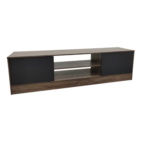 Έπιπλο Τηλεόρασης Sasa Σε Oak-Ανθρακί Απόχρωση 150X35X41.5Εκ