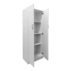 Ντουλάπα Δίφυλλη Athos Σε Λευκή Απόχρωση 60X42X180Εκ