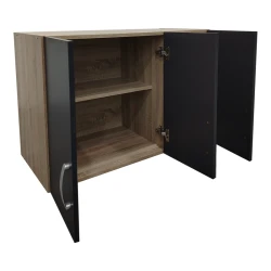 Πατάρι Ντουλάπας Τρίφυλλο Athos Σε Sonoma-Ανθρακί Απόχρωση 90X41.5X60Εκ