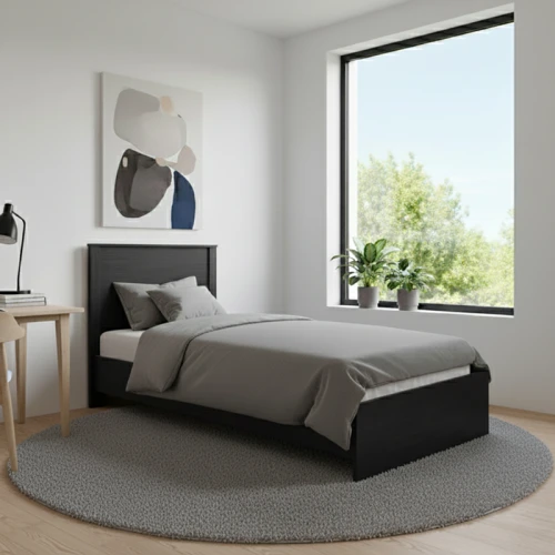 Κρεβάτι Athos Σε Wenge Απόχρωση 90X190Εκ