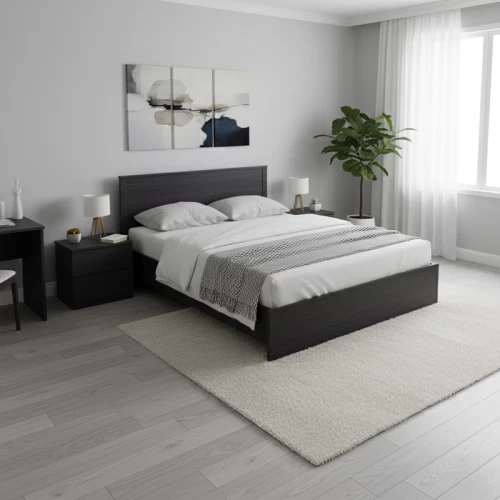 Κρεβάτι Athos Σε Wenge Απόχρωση 160X200Εκ