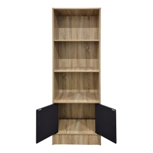 Βιβλιοθήκη Tekaro Sonoma-Ανθρακί 57X33X180Εκ